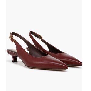 Franco Sarto NWT Burgundy Slingback Kitten Heels